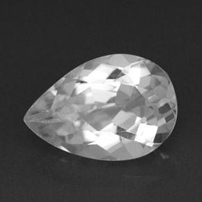 Topaze blanc naturelle en forme de poire, 3,92 ct, VVS-VS