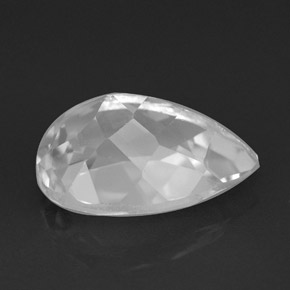 Topaze blanc naturelle en forme de poire, 3,92 ct, VVS-VS