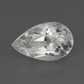 Topaze blanc naturelle en forme de poire, 2,36 ct, VVS-VS