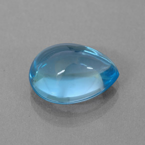 Topaze bleue naturelle en forme de poire, 3,59 ct, transparent