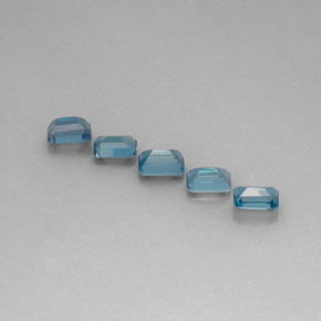Achetez naturel ct bleue topaze gems, taille émeraude, en provenance brésil chez gemselect. en stock, livraison internationale!