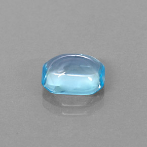 Topaze bleue naturelle taille émeraude, 3,43 ct, transparent