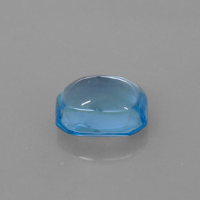 Topaze bleue naturelle taille émeraude, 3,19 ct, transparent