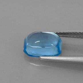 Topaze bleue naturelle taille émeraude, 3,19 ct, transparent