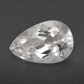 Topaze blanc naturelle en forme de poire, 3,49 ct, VVS-VS
