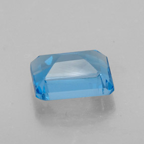 Topaze bleue naturelle taille émeraude, 2,18 ct, VS