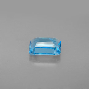 Topaze bleue naturelle taille émeraude, 1,99 ct, VS