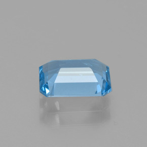 Topaze bleue naturelle taille émeraude, 1,56 ct, VS