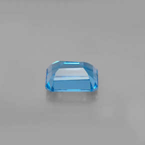 Topaze bleue naturelle taille émeraude, 2,07 ct, VS