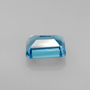 Topaze bleue naturelle taille émeraude, 2,25 ct, VS