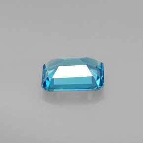 Topaze bleue naturelle taille émeraude, 1,73 ct, VS