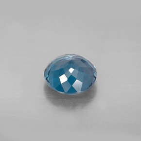 Topaze bleue naturelle coupe roude, 2,53 ct, VVS-VS