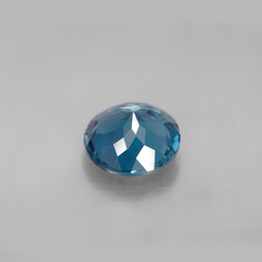 Topaze bleue naturelle coupe roude, 2,22 ct, VVS-VS