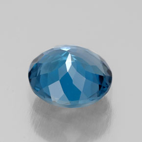 Topaze bleue naturelle coupe roude, 2,09 ct, VS