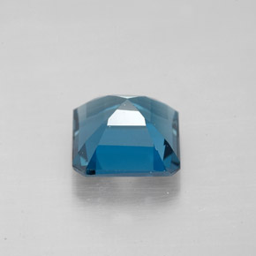Topaze bleue naturelle taille émeraude, 2,83 ct, VVS-VS