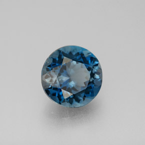 Topaze bleue naturelle coupe roude, 2,94 ct, VVS-VS