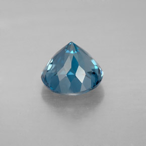 Topaze bleue naturelle coupe roude, 2,56 ct, VVS-VS
