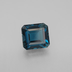Topaze bleue naturelle taille émeraude, 2,49 ct, VVS-VS