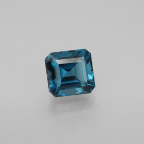 Topaze bleue naturelle taille émeraude, 2,14 ct, VVS-VS