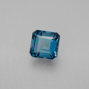 Topaze bleue naturelle taille émeraude, 1,93 ct, VS