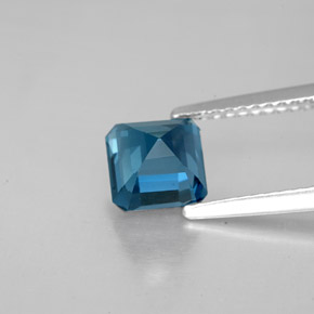Topaze bleue naturelle taille émeraude, 1,87 ct, VVS-VS