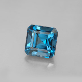 Topaze bleue naturelle taille émeraude, 2,61 ct, VVS-VS