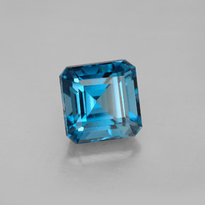 Topaze bleue naturelle taille émeraude, 2,61 ct, VVS-VS