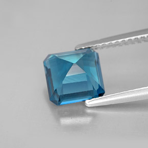 Topaze bleue naturelle taille émeraude, 2,61 ct, VVS-VS