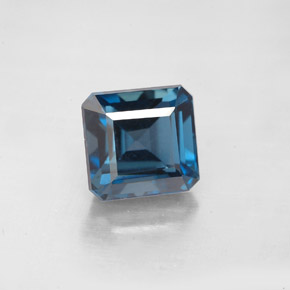 Topaze bleue naturelle taille émeraude, 2,63 ct, VVS-VS