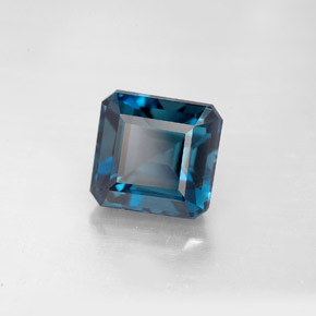 Topaze bleue naturelle taille émeraude, 2,63 ct, VVS-VS