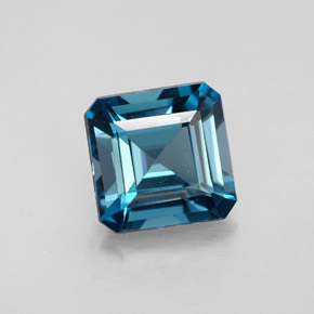 Topaze bleue naturelle taille émeraude, 2,16 ct, VVS-VS