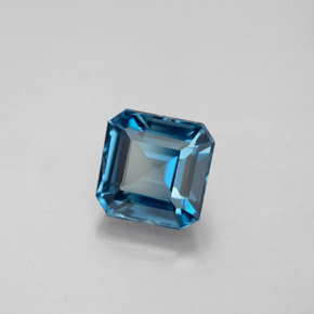Topaze bleue naturelle taille émeraude, 2,20 ct, VVS