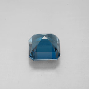 Topaze bleue naturelle taille émeraude, 2,20 ct, VVS