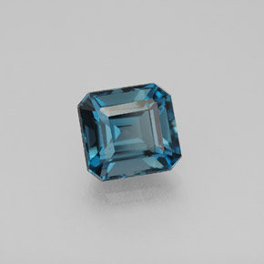 Topaze bleue naturelle taille émeraude, 2,20 ct, VVS-VS