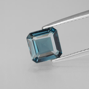 Topaze bleue naturelle taille émeraude, 1,48 ct, VVS-VS