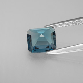 Topaze bleue naturelle taille émeraude, 1,48 ct, VVS-VS