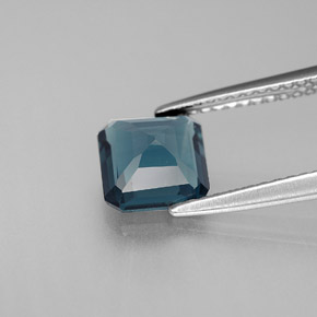 Topaze bleue naturelle taille émeraude, 1,72 ct, VVS-VS