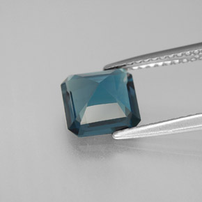 Topaze bleue naturelle taille émeraude, 2,10 ct, VVS-VS