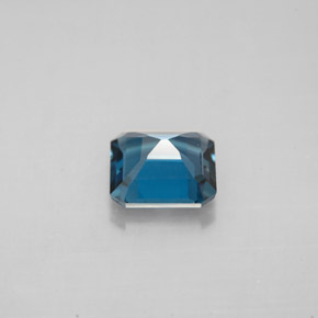 Topaze bleue naturelle taille émeraude, 1,60 ct, VVS-VS