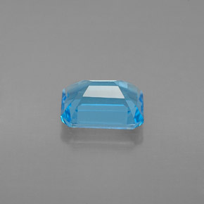 Topaze bleue naturelle taille émeraude, 1,90 ct, VS