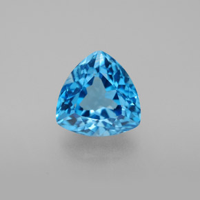 Topaze bleue naturelle trillion, 3,39 ct, VVS-VS