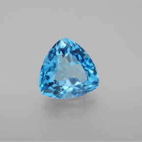 Topaze bleue naturelle trillion, 3,39 ct, VVS-VS
