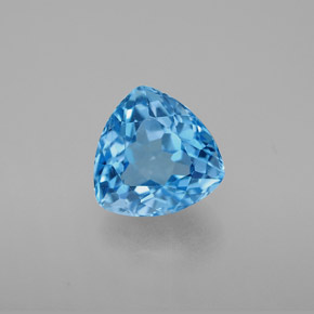 Topaze bleue naturelle trillion, 3,65 ct, VS