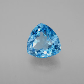 Topaze bleue naturelle trillion, 3,65 ct, VS