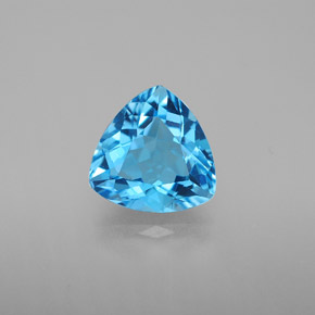 Topaze bleue naturelle trillion, 2,82 ct, VVS