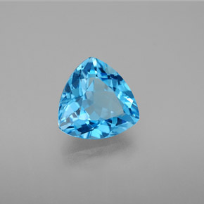 Topaze bleue naturelle trillion, 2,82 ct, VVS
