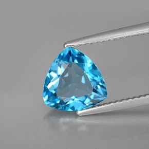 Topaze bleue naturelle trillion, 2,70 ct, VS