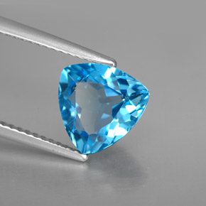 Topaze bleue naturelle trillion, 2,70 ct, VS