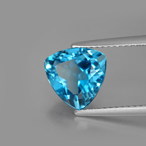 Topaze bleue naturelle trillion, 2,99 ct, VVS-VS