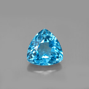 Topaze bleue naturelle trillion, 3,18 ct, VVS-VS